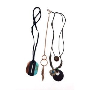 Lot Of 3 Variety Boho Mixed Necklaces